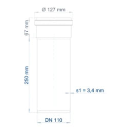POLOPLAST PO Steckmuffenrohr POLO-KAL NG DN 110/250 – 02041