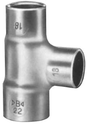 RUBINETTERIE Cu-T-Stueck Fig.5130 22x22x18 mm red. – 5130222218