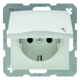 BERKER Steckdose SCHUKO mit Klappdeckel S.1 pol arweiß glänzend – 47518989