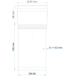 POLOPLAST PO Steckmuffenrohr POLO-KAL 3S DN 90/150 – 102410