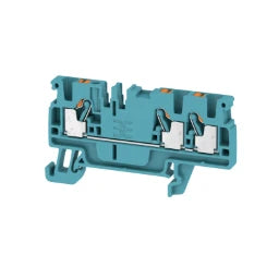 WEIDMÜLLER Durchgangs-Reihenklemme, PUSH IN, blau, 2.5 mm², 24 A, 800 V, Anzahl Anschlüsse: – 1521780000