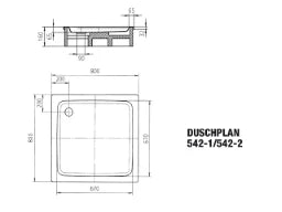 KALDEWEI Kaldewei Duschplan Brausetasse weiß 80x80x6.5 – 440500010001