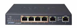 PLANET Desktop Switch (65W POE Budget, External Power Supply, Standard/VLAN/Extend mode) – GSD-604HP