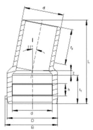 ALIAXIS Frialen E-Schweißwinkel WS11 11° da160mm MuffexPE-Stutzen SDR11 ÖVGW Wasser PN16 – 616141