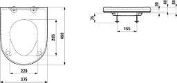 LAUFEN Laufen Pro Klosettsitz und -deckel weiß barrierefrei, Scharniere aus Edelstahl – H8989503000001