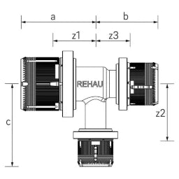 REHAU REHAU T-Stück FASTLOC EX+ 25 - 16 - 20 – 13706681001