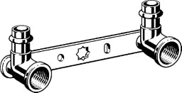 VIEGA Viega Montageeinheit mit SC Sanpress 2222.05in15mmxRp1/2x150mm Siliziumbronze – 308 681