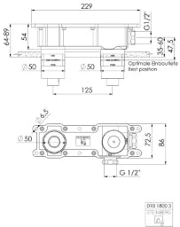 STEINBERG Steinberg Serie 260 Universal UP-Körper 1/ 2" inkl. Steinbox, für Waschtisch-EHM – 010 1800 3