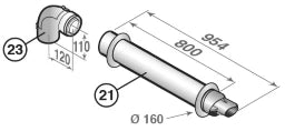 DEDIETRICH De Dietrich PPS/GALV Wanddurchfuehrung D60/100 (Kolli HR48) – 100013756