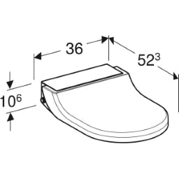 GEBERIT GE AquaClean Tuma Classic Aufsatzgeraet weiss – 146.070.11.1