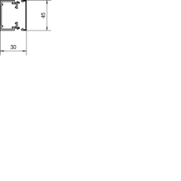 HAGER LF-Kanal aus PVC LF 30x45mm verkehrsweiß – LF3004509016