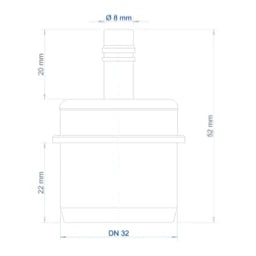 POLOPLAST PO Kondensatablauf POLO-KAL DN 32 / 8mm – 02356