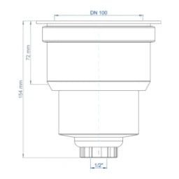 POLOPLAST PO Kondensatübergang mit Muffe POLO-KAL DN 100 / 1/2" – 03717