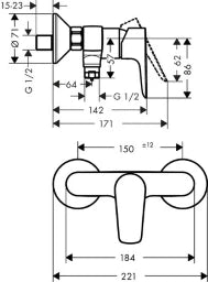 HANSGROHE HG Talis E Brausemischer chrom – 71760000