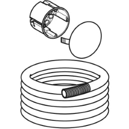 GEBERIT GE Rohbauset zu mech. WC-Ausloesung mit Taster, Fernbetaetigung – 241.155.00.1