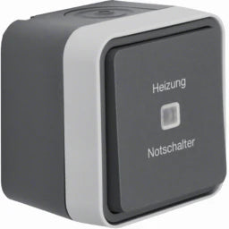 BERKER W.1 Kontroll-Heizung Notschalter grau/lichtgrau matt – 35663505