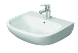 DURAVIT Duravit D-Code Waschtisch 600x460mm m.Überlauf, m.Hahnlochbank, weiß – 23106000002