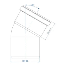 POLOPLAST PO Bogen POLO-KAL NG DN 90/30Grad – 02171