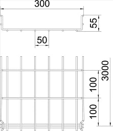 OBO Gitterrinne GRM 55x300x3000 Stahl galvan isch verzinkt – 6001448