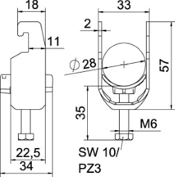 OBO Bügelschelle 2056 22-28mm Stahl tauchfeu erverzinkt – 1186722
