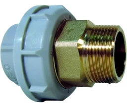 FISCHER GEORG GF Übergangsverschraubung PP-H/Ms d 32x1" AG Dichtung EPDM – 727550908