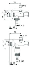 SCHELL SCHELL Doppelspindeleckventil 1/2" – 03 837 06 99