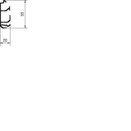 HAGER Sockelleistenkanal-UT aus PVC SL 20x55mm – SL200551