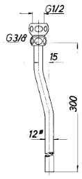 SCHMIEDL Anschlussrohrgarnitur 1/2" 300mm – GS0315