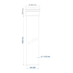POLOPLAST PO Steckmuffenrohr POLO-KAL NG DN 250/1000 – 02956