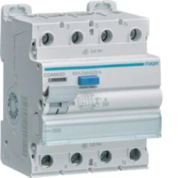 HAGER FI-Schalter 4P 10kA 63A 30mA Typ A – CDA663D