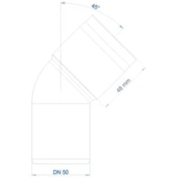 POLOPLAST PO Bogen POLO-KAL 3S DN 50/45Grad – 102503