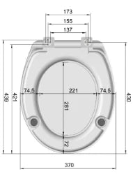 MKW MKW Kompakt Senator mit Deckel Höhe 5 cm, weiß – R400-0001
