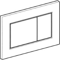 GEBERIT GE Betaetigungsplatte Sigma01, 2-Menge square, Kunststoff weiss – 115.660.11.1