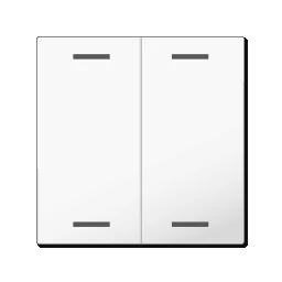 MDT Wippe für KNX Taster Light 55 2-fach, Reinweiß glänzend, Neutral – BE-TAL55W202.01