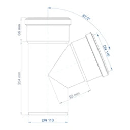 POLOPLAST PO Abzweig POLO-KAL NG DN 110/110/67Grad – 02231