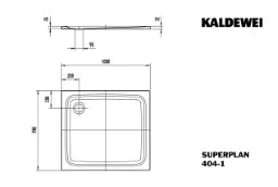 KALDEWEI Kaldewei Superplan Brausetasse 90x100x2,5cm weiß – 430400010001