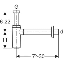 GEBERIT GE Direktsiphon fuer Waschtisch in PP d 40, weiss 151035 – 151.035.11.1