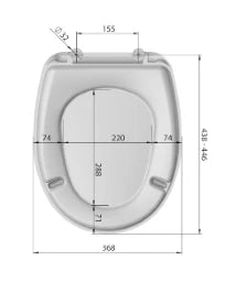 MKW MKW Euro 3000 Plus WC-Sitz mit Deckel whisperblau mit Metallscharnier – B100-0240