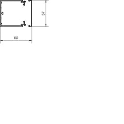 HAGER LF-Kanal aus PVC LF 60x60mm verkehrsweiß – LF6006009016