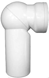 HUTTERER & LECHNER HL210.WE WC-Anschl.bogen DN110 m. Drehgelenk, weiß – HL210.WE
