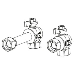 REHAU REHAU Eckkugelhahn-Set G1 für HKV/HKV-D/HLV Edelstahl – 13152241001