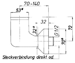 SCHMIEDL GS Trichtersifon 1/2" – GS1088/15