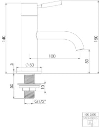 STEINBERG Steinberg Kaltwasser-Armatur, chrom – 100 2500