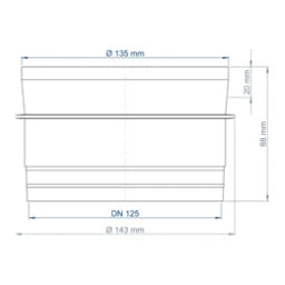 POLOPLAST PO Verlängerung für Deckendose POLO-KWL DN 125 – 03481