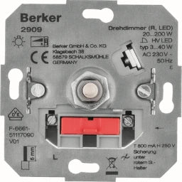 BERKER Drehdimmer 200 W / LED 40 W Up – 2909