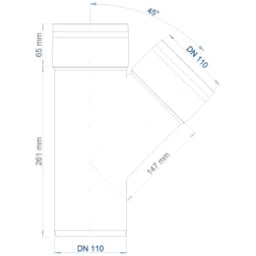 POLOPLAST PO Abzweig POLO-KAL 3S DN 110/110/45Grad – 102609
