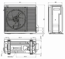 PANASONIC Panasonic L/W Wärmepumpe Aquarea K HP, 1ph, 9 kW, Außengerät – WH-UDZ09KE5