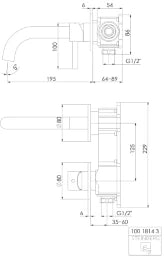 STEINBERG Steinberg Serie 100 Fert.mont.set WT-Wand-EHM, Ausladung 195mm, chrom – 100 1814 3