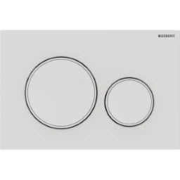 GEBERIT GE Betaetigungsplatte Sigma20 2-Mengen Kunststoff, mattweiss, round – 115.882.01.1