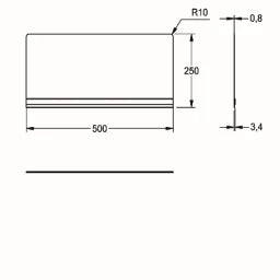 KWC AUSTRIA KWC Sirius Rückwand 500x250x4mm zu Wandausguss aufsteckbar – 2000057029